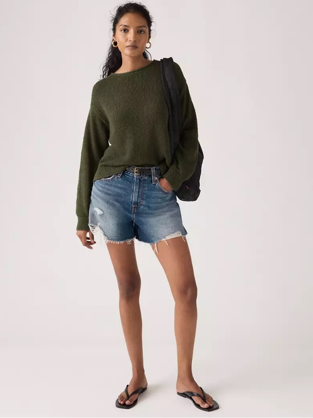 Levi’s Distressed Ribcage Shorts - 27
